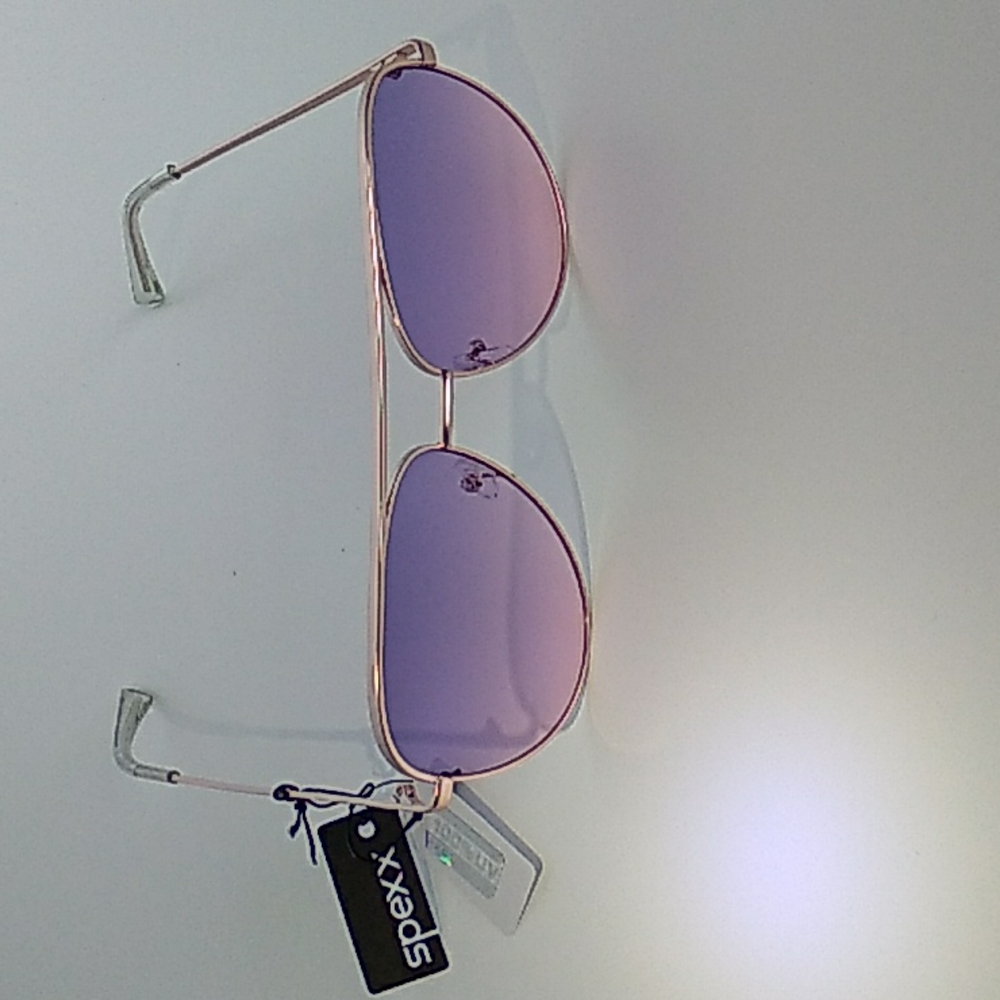 Spexx Aviator 2 toned Purple/Pink Lens Gold Framed UV Sunglasses